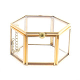 Geometrical Glass Jewelry Box Holder Wedding Gift