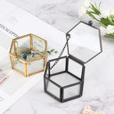 Geometrical Glass Jewelry Box Holder Wedding Gift