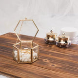 Geometrical Glass Jewelry Box Holder Wedding Gift