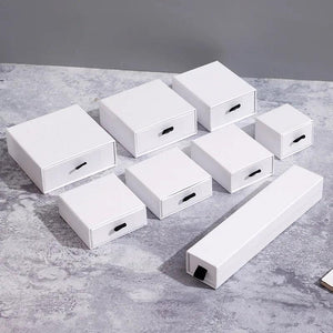 10Pcs Cardboard Jewelry Packaging Box For Ring Necklace Bracelet Pendant