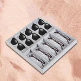 Beige 10 Grids Sunglasses Display Box Glasses Case Organizer Tray