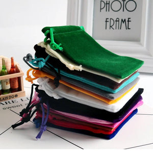 10Pcs Small Velvet Bags Charms Earrings Jewelry Packaging Drawstring Pouches