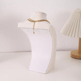 Linen Velvet Necklace Pendant Chain Jewelry Bust Display Stand