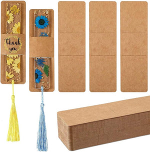 15x4.5cm Blank Bookmark Sleeves Cover Display Cards - DIY Jewelry Packaging