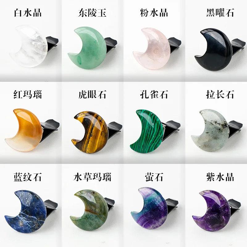 Amethyst Gemstones Car Vent Clip Reiki Energy Carved Stone Car Interior Decor