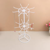 2-Tier Rotating Jewelry Stand Earrings Necklace Display Organizer