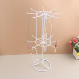 2-Tier Rotating Jewelry Stand Earrings Necklace Display Organizer