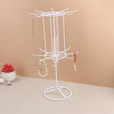 2-Tier Rotating Jewelry Stand Earrings Necklace Display Organizer