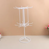 2-Tier Rotating Jewelry Stand Earrings Necklace Display Organizer