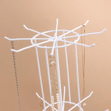 2-Tier Rotating Jewelry Stand Earrings Necklace Display Organizer