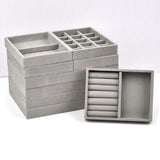 Velvet Jewelry Display Organizer Stackable Jewelry Storage Box
