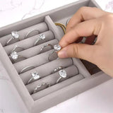 Velvet Jewelry Display Organizer Stackable Jewelry Storage Box