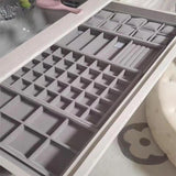 Velvet Jewelry Tray DIY Accessoriess Storage Display Box Grey Beige