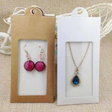30PCS Cardboard Jewelry Packaging Hanger Box for Necklace and Earring Display