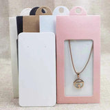 30PCS Cardboard Jewelry Packaging Hanger Box for Necklace and Earring Display