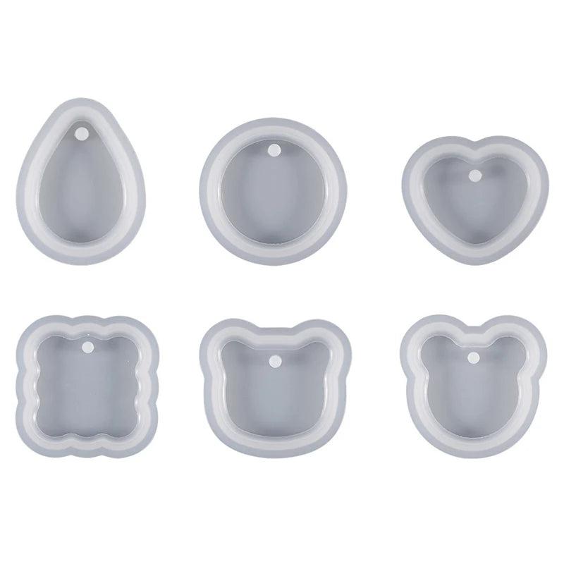 Heart Earring Pendant Silicone Resin Mould DIY Jewelry Making Mold