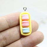 10Pcs Resin Macaroon Cookies Charms for DIY Jewelry Earrings Necklace Keychain