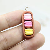 10Pcs Resin Macaroon Cookies Charms for DIY Jewelry Earrings Necklace Keychain