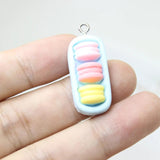 10Pcs Resin Macaroon Cookies Charms for DIY Jewelry Earrings Necklace Keychain