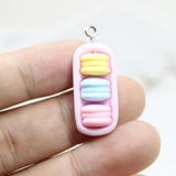 10Pcs Resin Macaroon Cookies Charms for DIY Jewelry Earrings Necklace Keychain