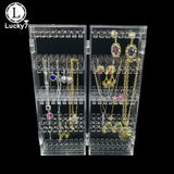Foldable Acrylic Jewelry Display Earrings Organizer Transparent