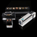 Acrylic Square Block Stamping Jewelry Stand Organizer Tray