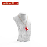 Velvet Necklace Display Bust PU Leather Mannequin Pendant Display