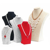 Velvet Necklace Display Bust PU Leather Mannequin Pendant Display