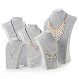 Velvet Necklace Display Bust PU Leather Mannequin Pendant Display