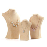 Velvet Necklace Display Bust PU Leather Mannequin Pendant Display
