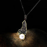 Boho Style Necklace Zircon Pearl Pendant Chain Jewelry