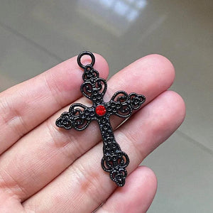 6pcs Cross DIY Pendant Necklace Bracelet Earrings Charms Supplies