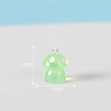 10pcs Glow Mushroom Charms for Jewelry Making Noctilucent Pendant