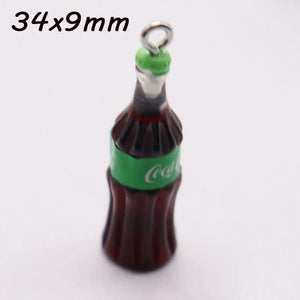 10Pcs 3D Drink Bottle Resin Charms for Jewelry Making DIY Bulk