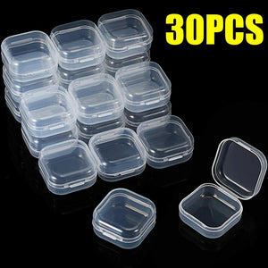 Mini Jewelry Storage Box Transparent Portable Plastic Box Earring Ring Necklace