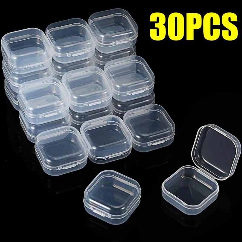 Mini Jewelry Storage Box Transparent Portable Plastic Box Earring Ring Necklace