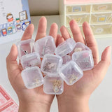 Mini Jewelry Storage Box Transparent Portable Plastic Box Earring Ring Necklace