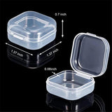 Mini Jewelry Storage Box Transparent Portable Plastic Box Earring Ring Necklace