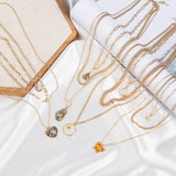 3Pcs Love Heart Lock Key Cross Pendant Necklace Set