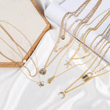 3Pcs Love Heart Lock Key Cross Pendant Necklace Set