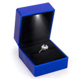 LED Light Jewelry Box Ring Necklace Velvet Storage Cases Display Case