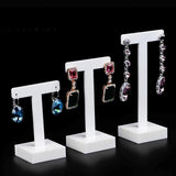 3 Acrylic Earrings Display Holder Jewelry T Shape Showcase
