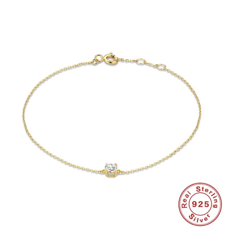 Zircon Bracelet 925 Sterling Silver Wedding Party Chain