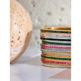 Colorful CZ Stainless Steel Bracelet Bangle Women Jewelry