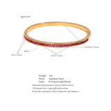 Colorful CZ Stainless Steel Bracelet Bangle Women Jewelry