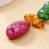 Colorful Resin Dangle Earrings - Z-Style Multi-layered