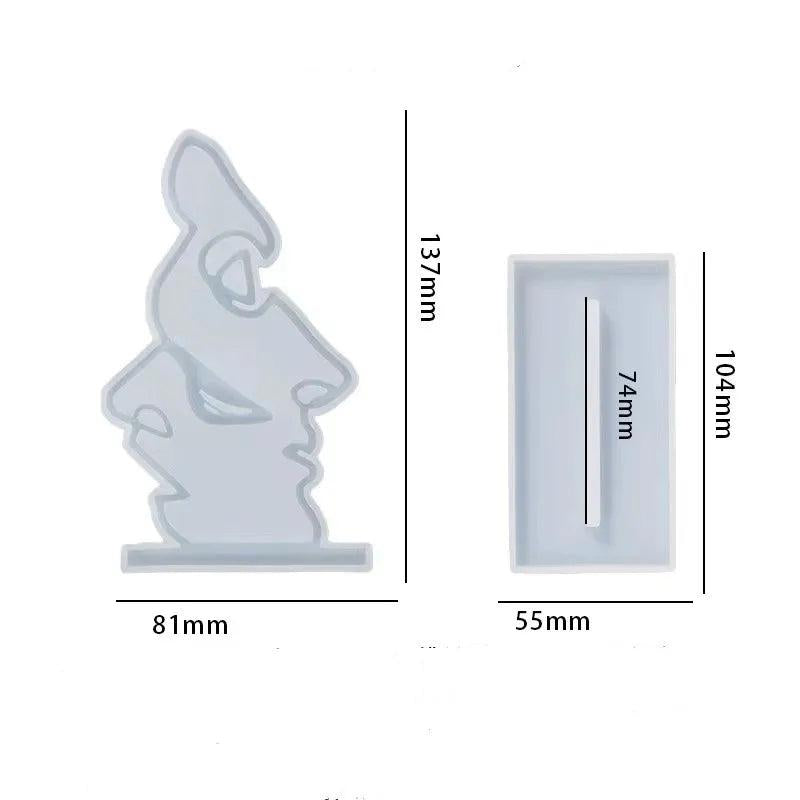 Vertical Tabletop Epoxy Decoration Love Photo Frame Resin Mold