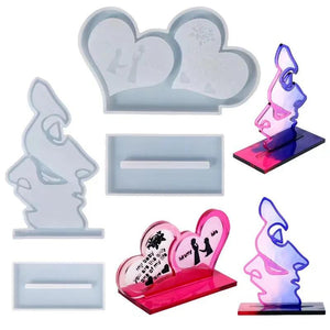 Vertical Tabletop Epoxy Decoration Love Photo Frame Resin Mold