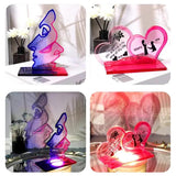 Vertical Tabletop Epoxy Decoration Love Photo Frame Resin Mold
