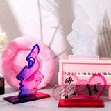 Vertical Tabletop Epoxy Decoration Love Photo Frame Resin Mold